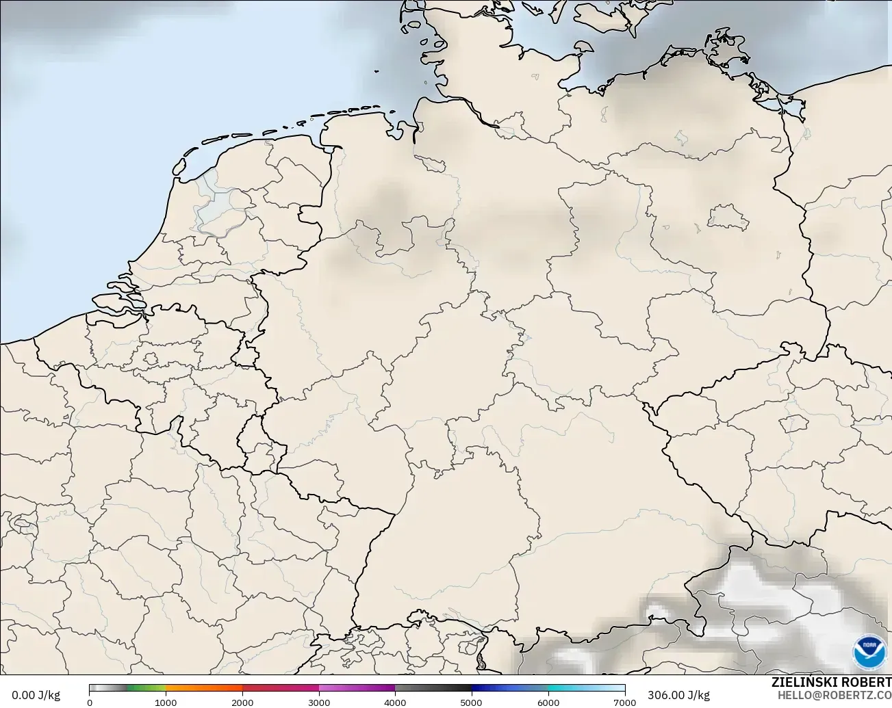 GFS modelo - Germany, CAPE