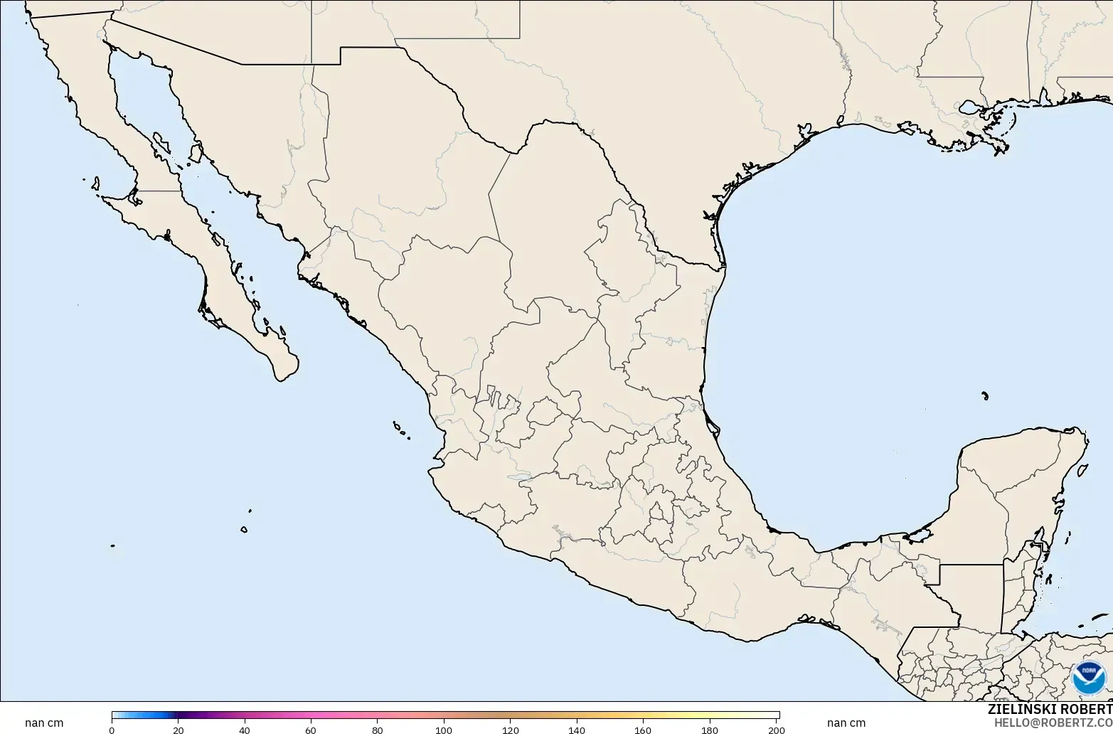 GFS modelo - Mexico, Snow Depth