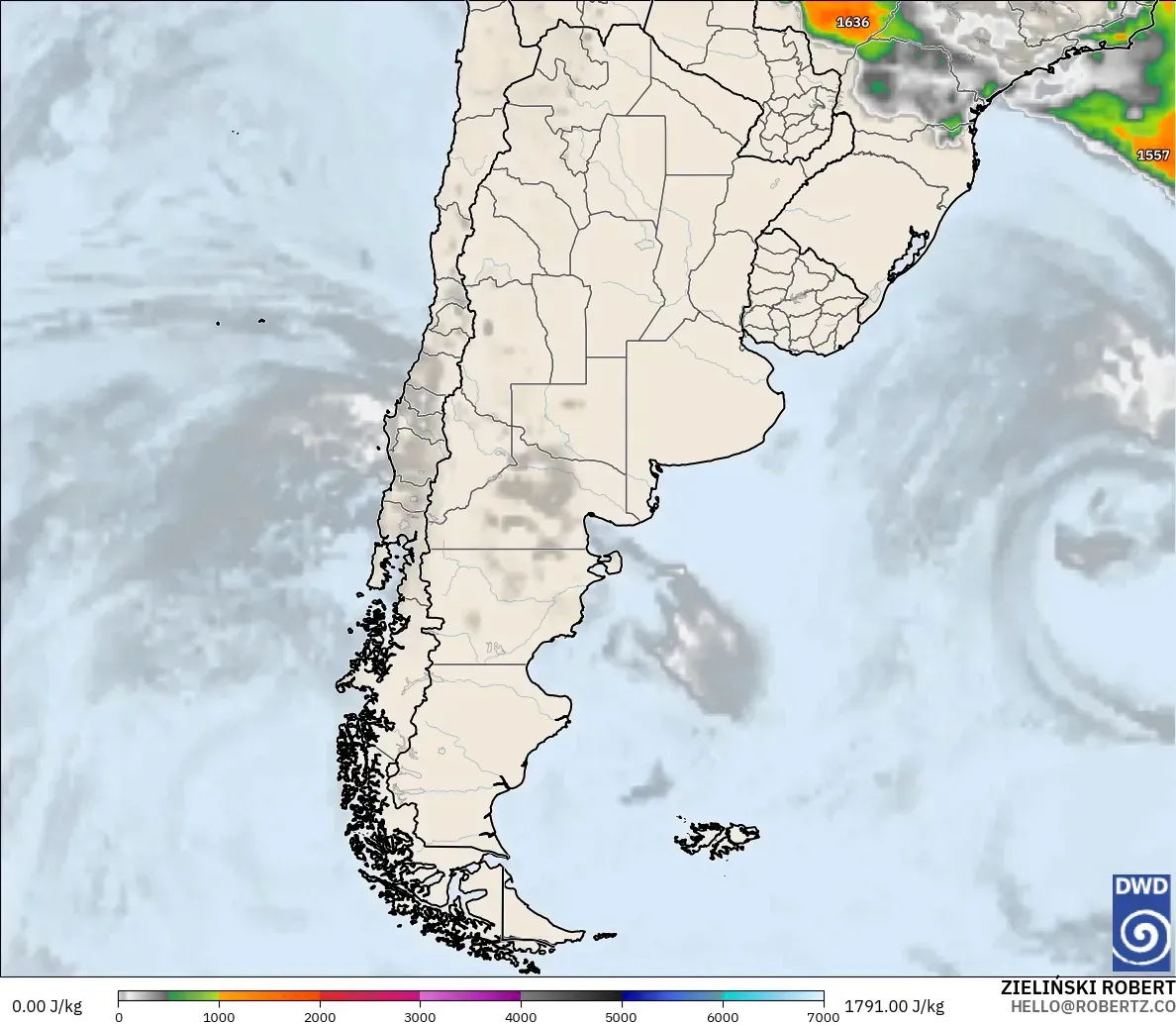 ICON modelo - Argentina, CAPE