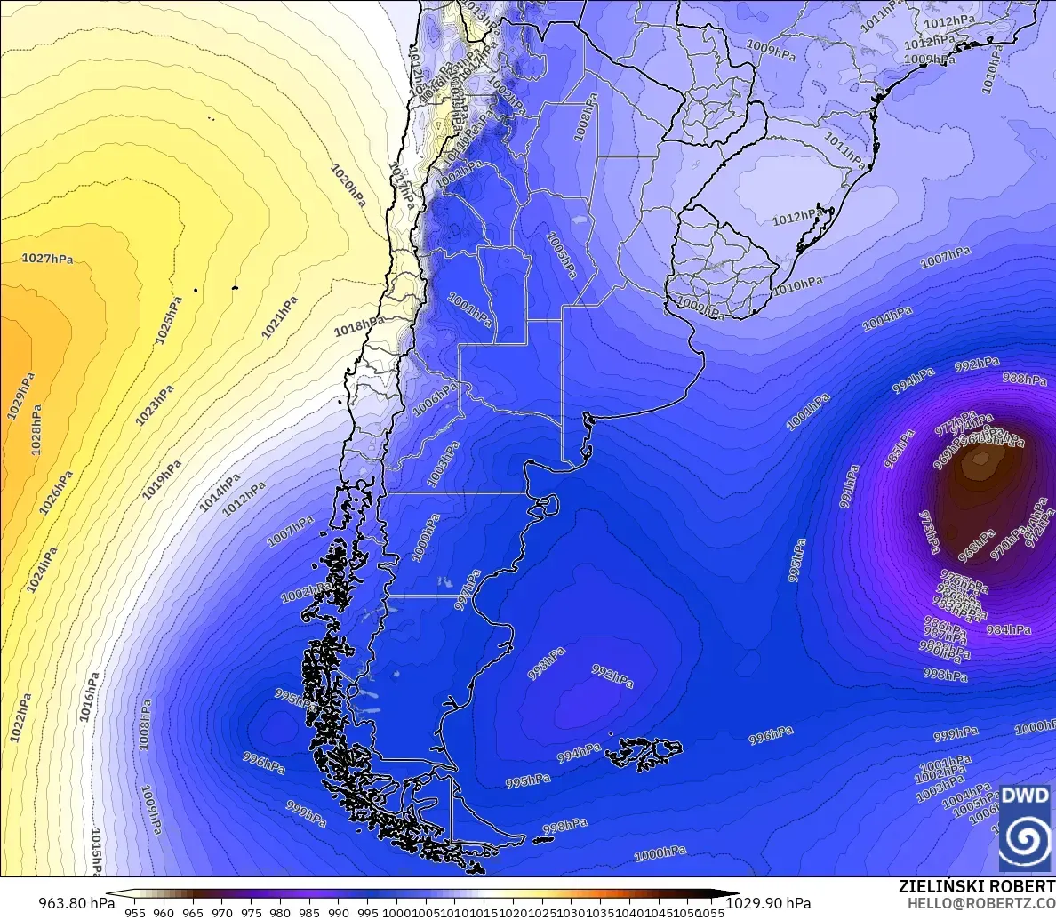 ICON modelo - Argentina, Pressure