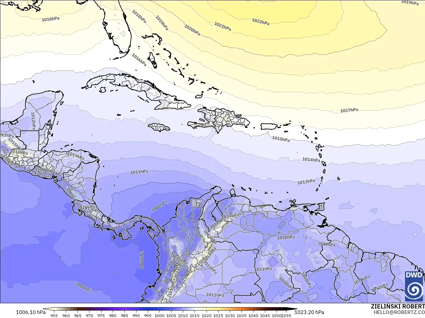 ICON modelo - Caribbean, Pressure