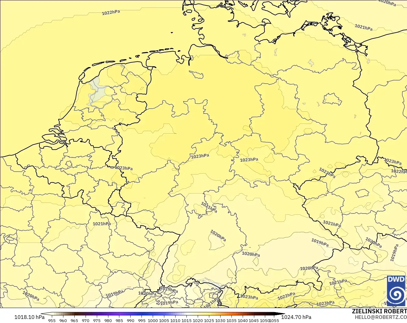 ICON modelo - Germany, Pressure