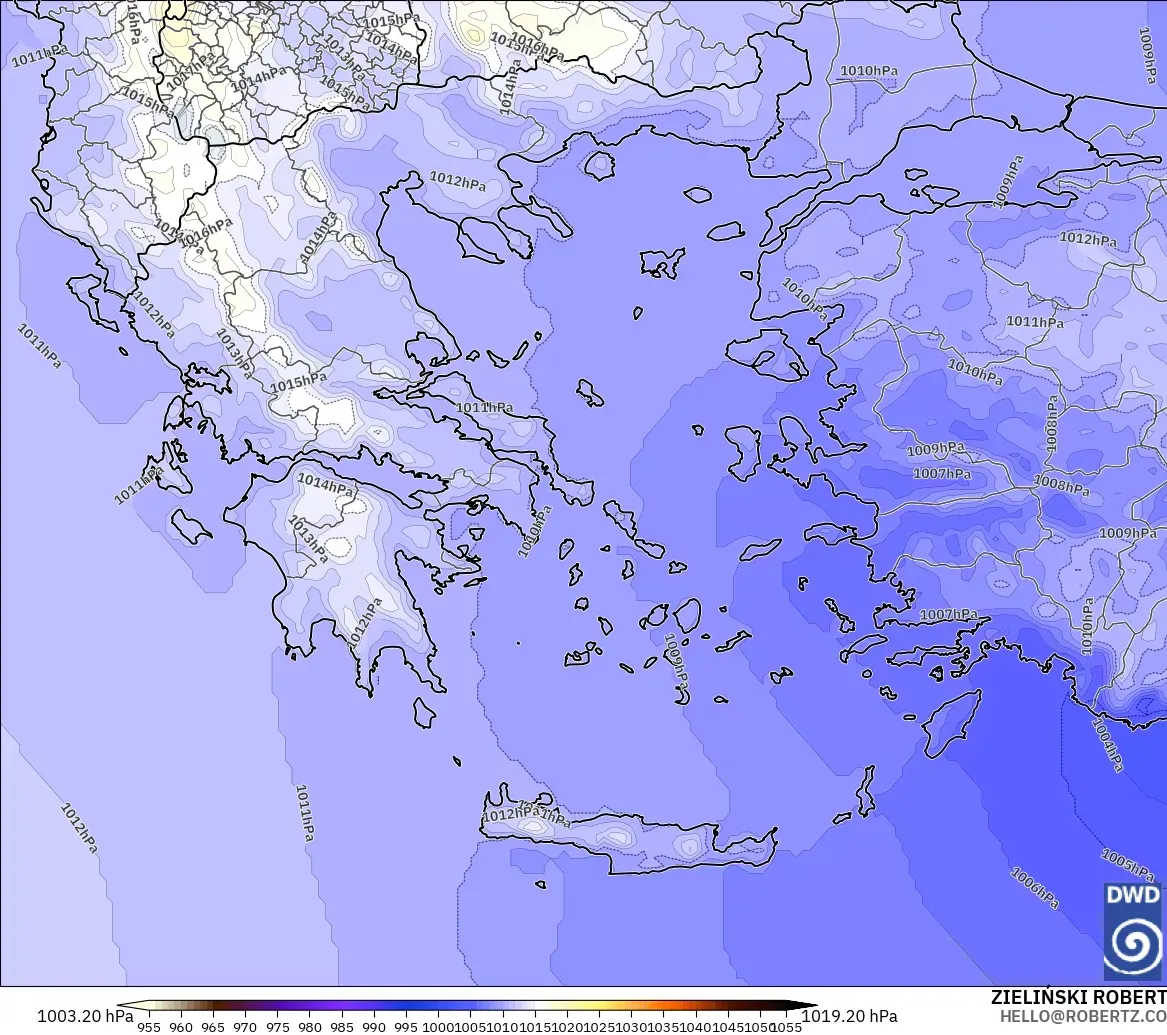 ICON modelo - Greece, Pressure