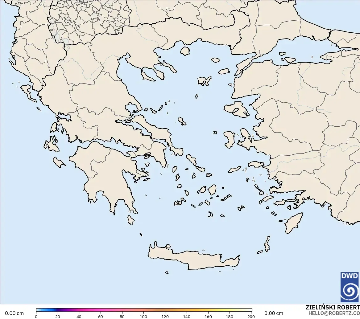 ICON modelo - Greece, Snow Depth