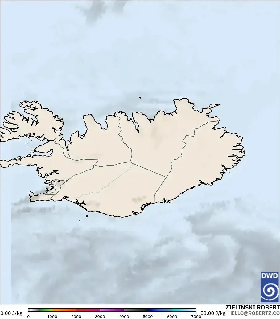 ICON modelo - Iceland, CAPE