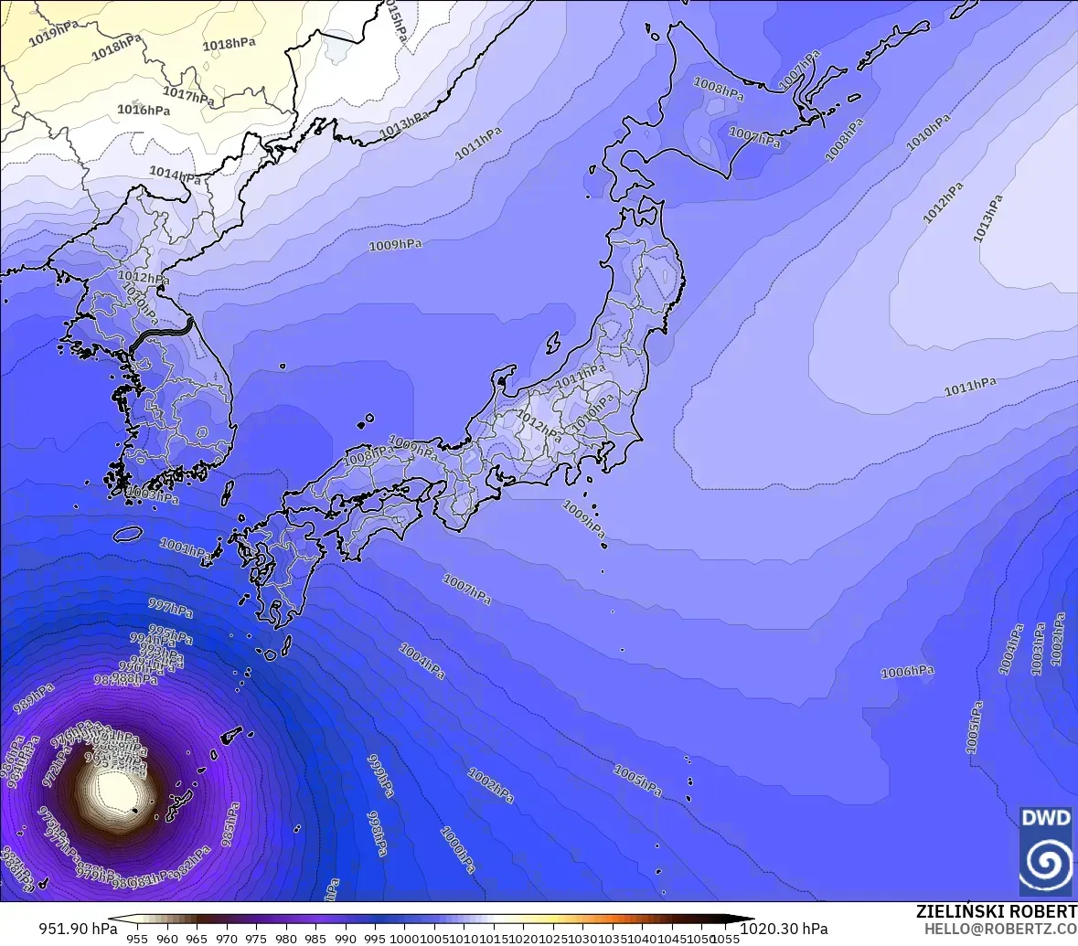 ICON modelo - Japan, Pressure