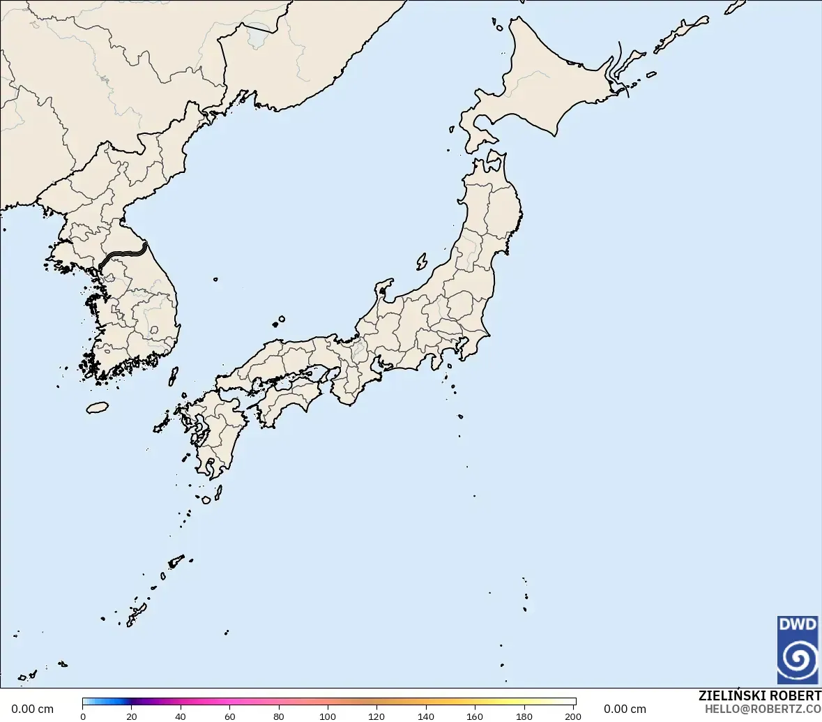 ICON modelo - Japan, Snow Depth