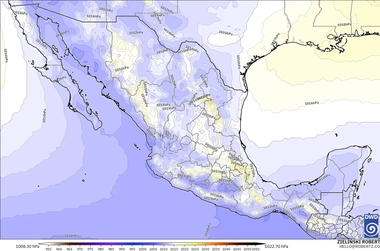 ICON modelo - Mexico, Pressure