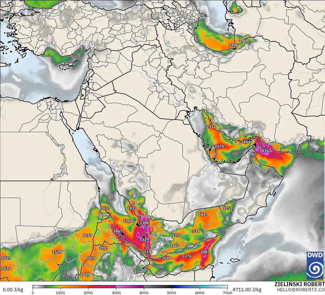 ICON modelo - Middle East, CAPE