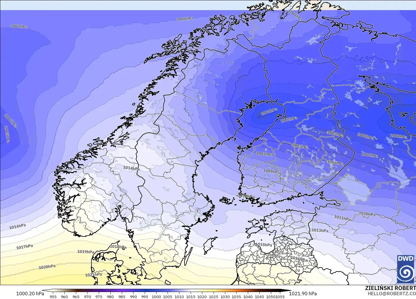ICON modelo - Scandinavia, Pressure