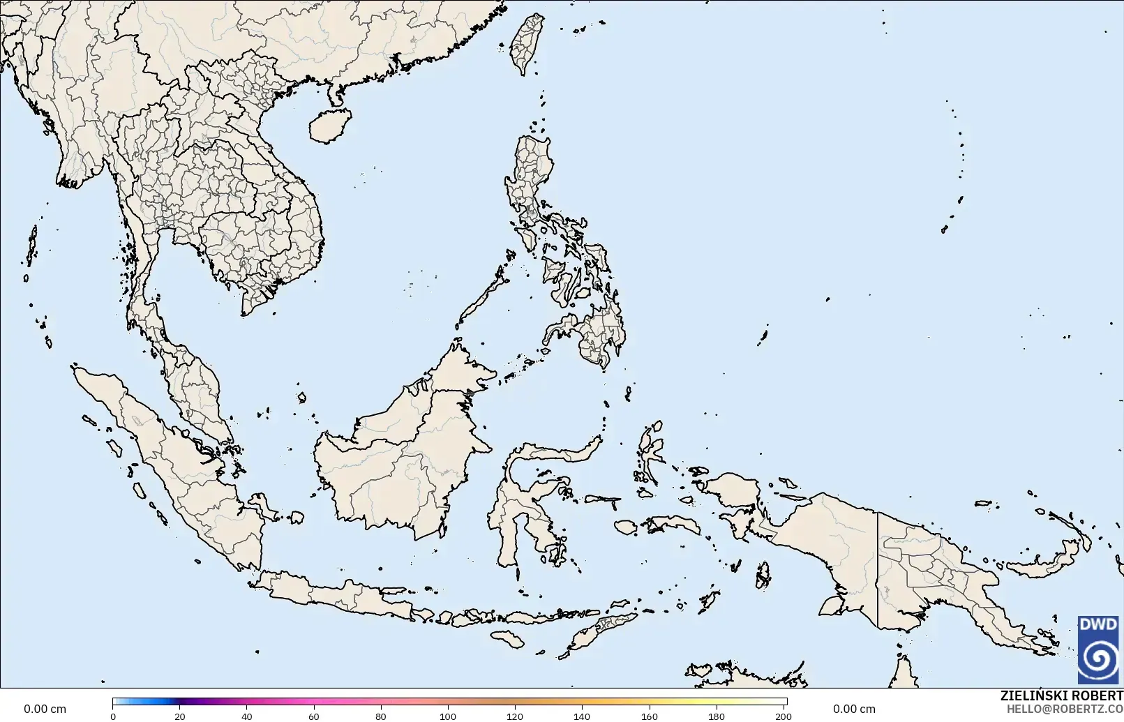 ICON modelo - South East Asia, Snow Depth