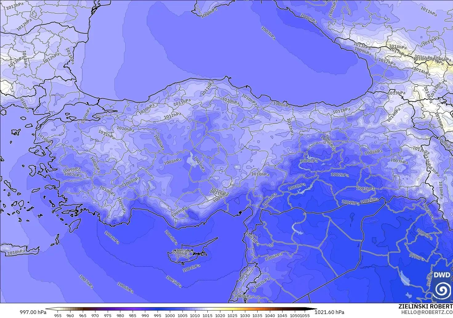ICON modelo - Turkey, Pressure