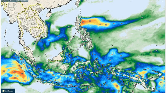 Hujan Lebat 100 mm dan Hembusan Angin 50 km/jam Hantam Asia Tenggara